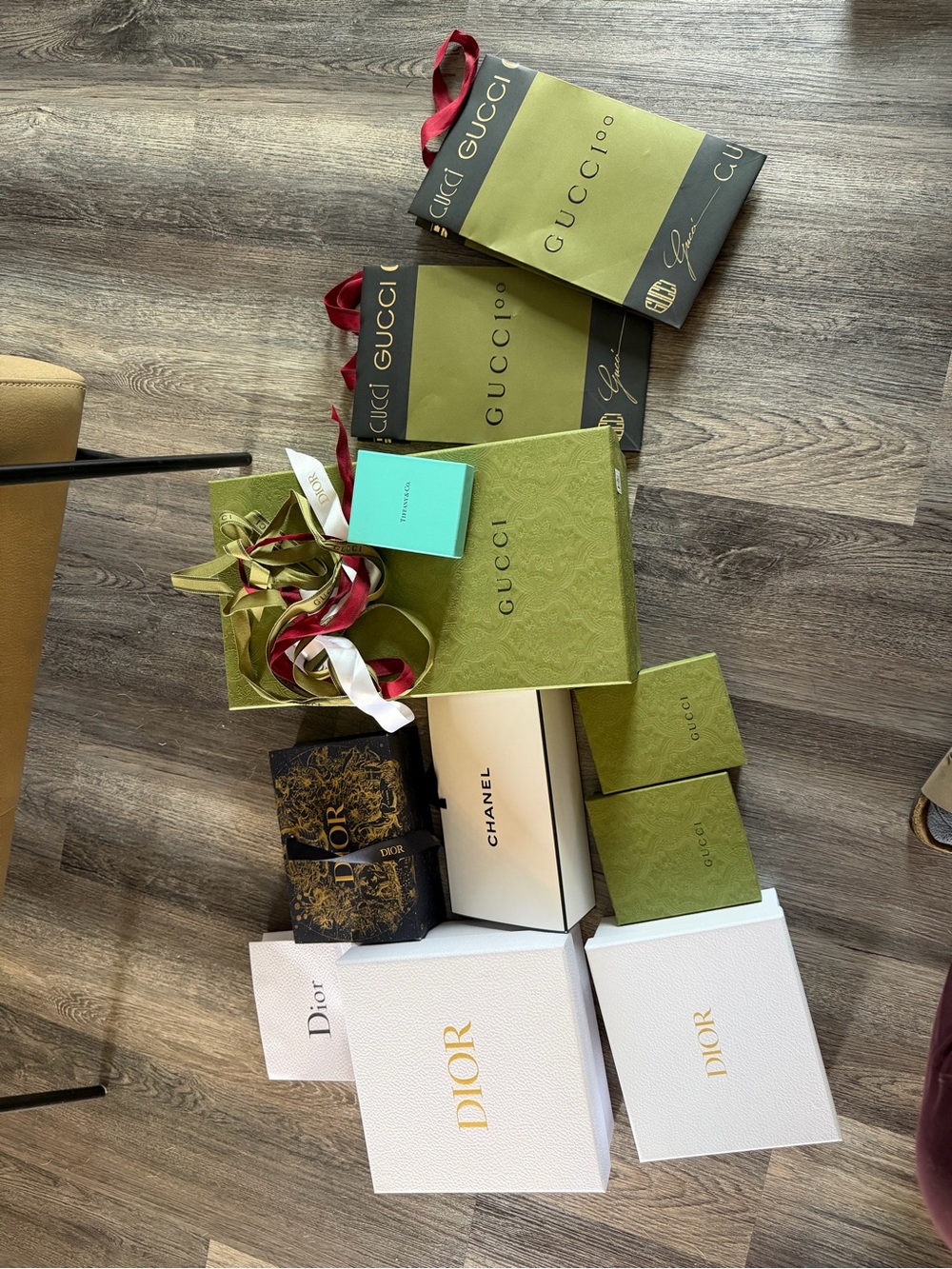 Gucci & Dior Ribbon Gift Boxes and Bags